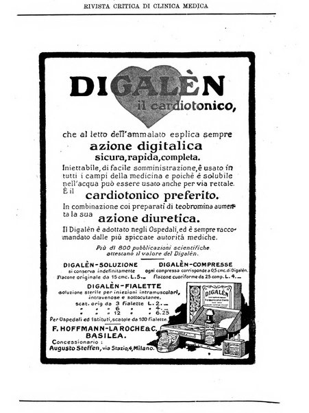 Rivista critica di clinica medica