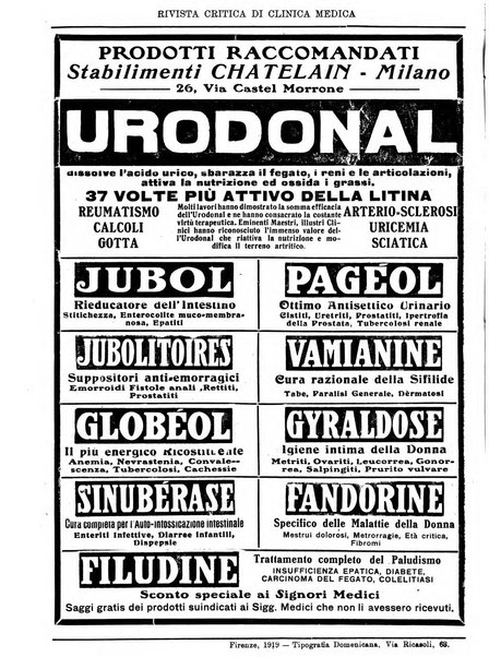 Rivista critica di clinica medica