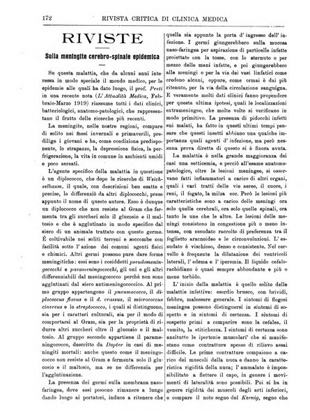 Rivista critica di clinica medica