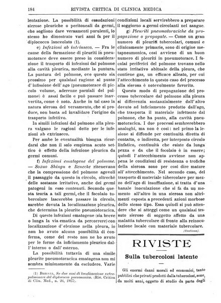 Rivista critica di clinica medica