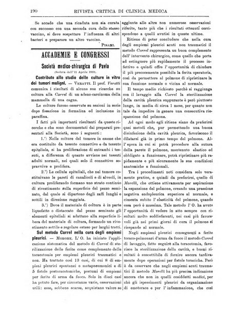 Rivista critica di clinica medica