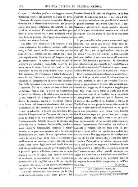 Rivista critica di clinica medica