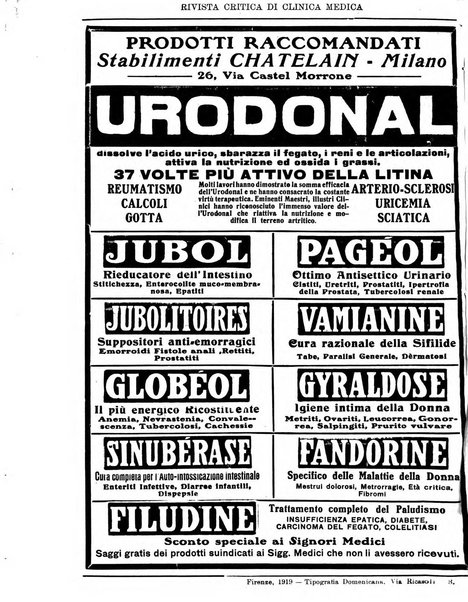 Rivista critica di clinica medica