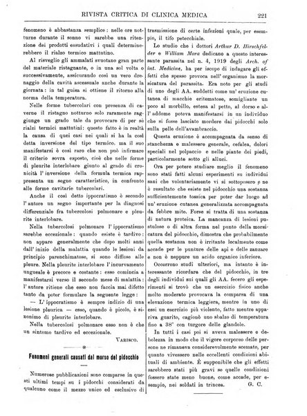 Rivista critica di clinica medica