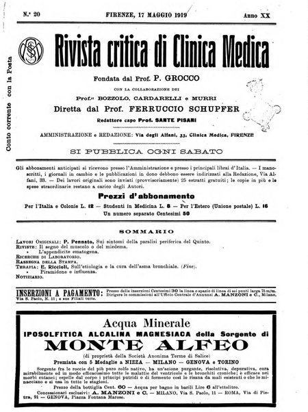 Rivista critica di clinica medica