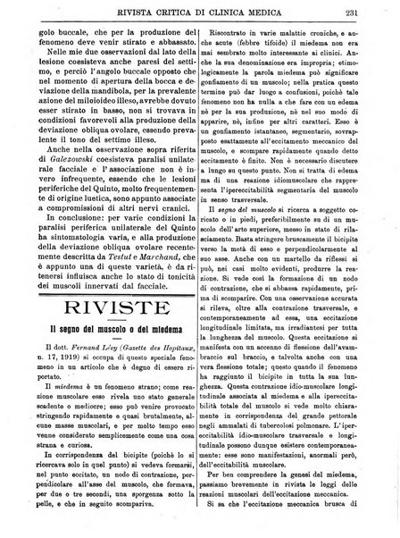 Rivista critica di clinica medica