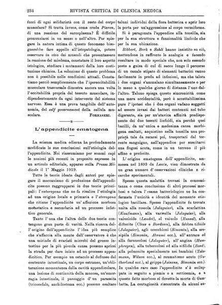 Rivista critica di clinica medica