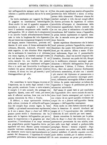 Rivista critica di clinica medica