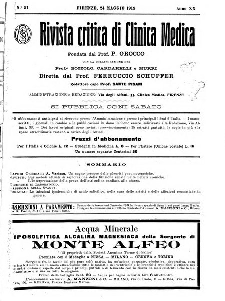 Rivista critica di clinica medica