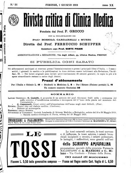 Rivista critica di clinica medica