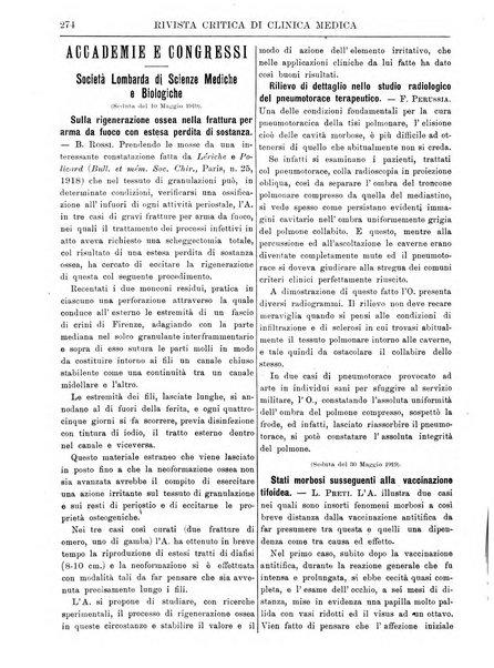 Rivista critica di clinica medica