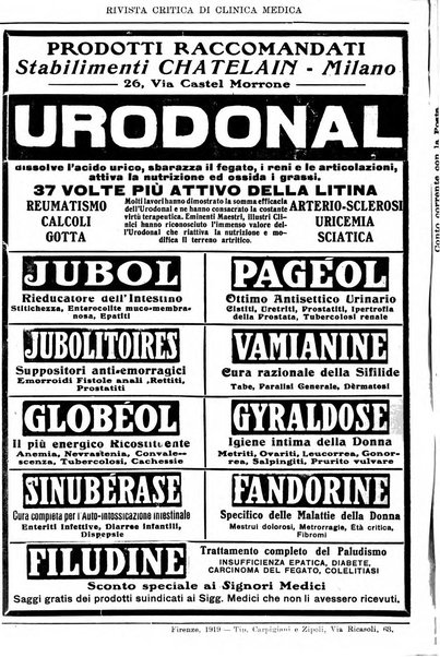 Rivista critica di clinica medica