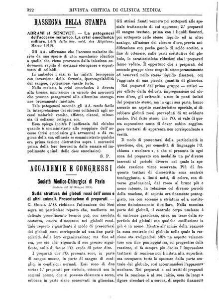 Rivista critica di clinica medica