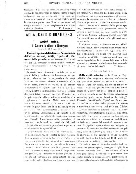 Rivista critica di clinica medica