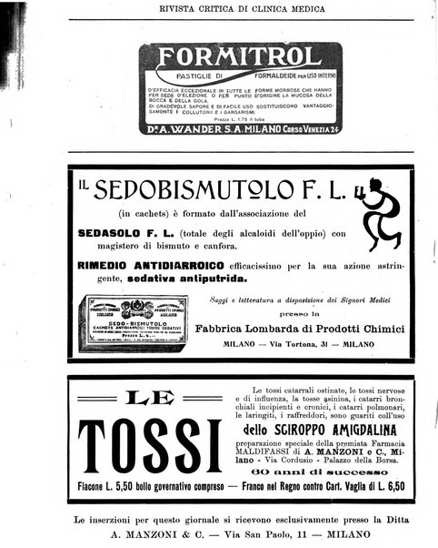 Rivista critica di clinica medica