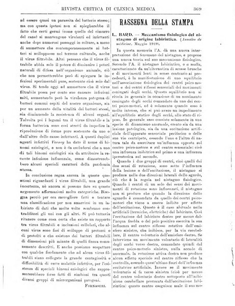 Rivista critica di clinica medica