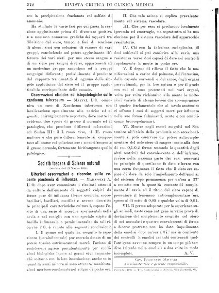 Rivista critica di clinica medica