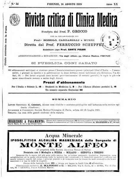 Rivista critica di clinica medica