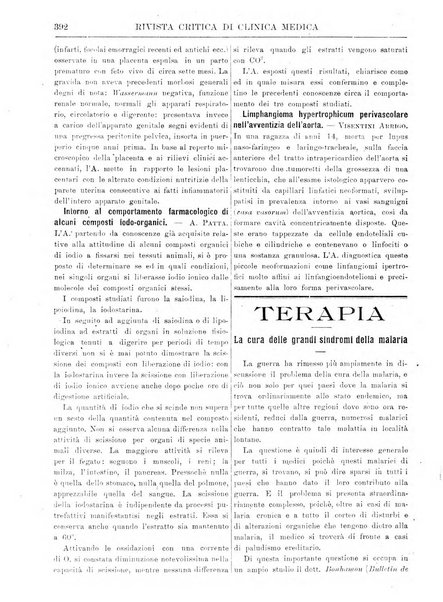 Rivista critica di clinica medica