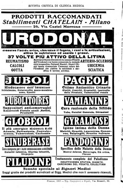 Rivista critica di clinica medica