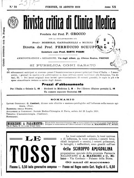 Rivista critica di clinica medica