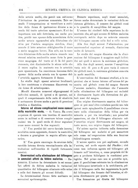 Rivista critica di clinica medica