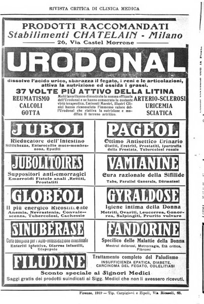 Rivista critica di clinica medica