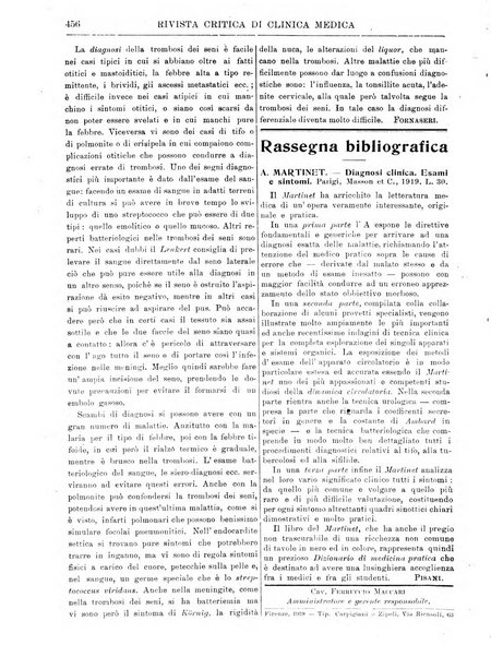 Rivista critica di clinica medica