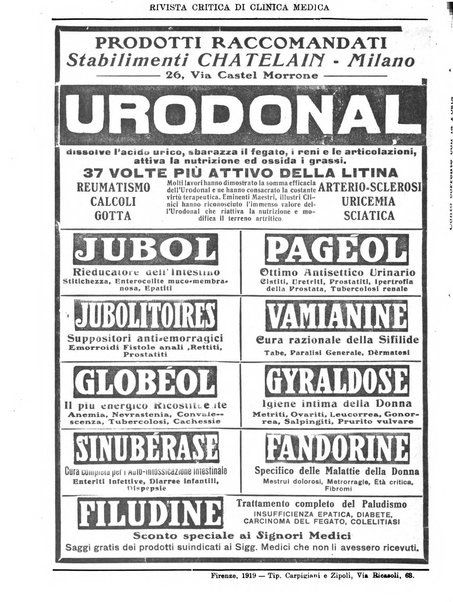 Rivista critica di clinica medica