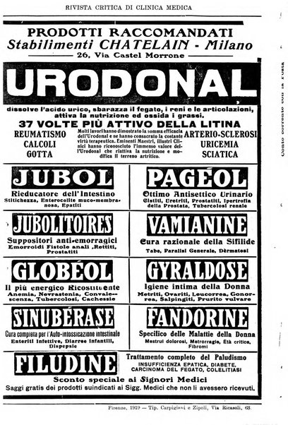 Rivista critica di clinica medica