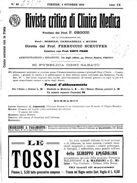 Rivista critica di clinica medica