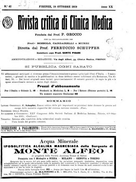 Rivista critica di clinica medica