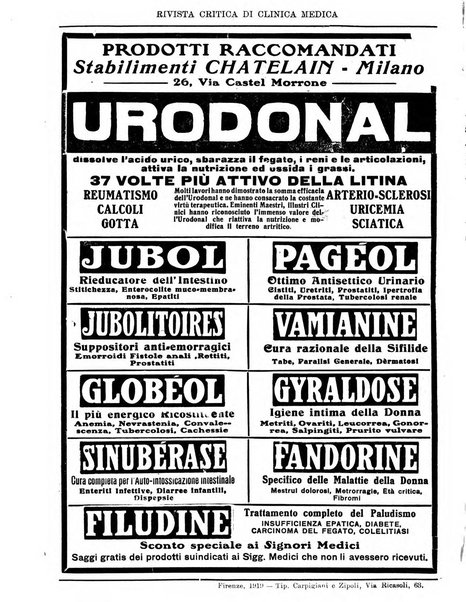 Rivista critica di clinica medica