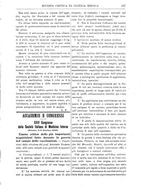 Rivista critica di clinica medica