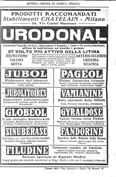 Rivista critica di clinica medica