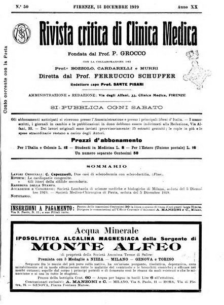 Rivista critica di clinica medica