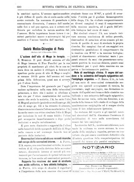 Rivista critica di clinica medica