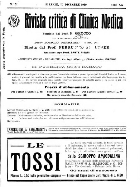 Rivista critica di clinica medica