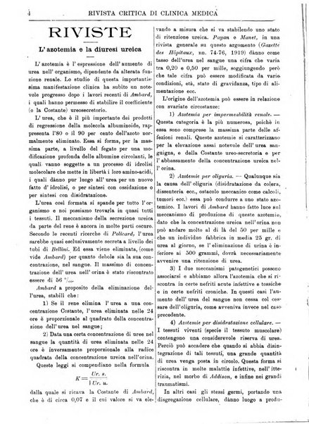 Rivista critica di clinica medica