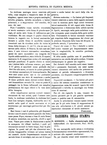 Rivista critica di clinica medica