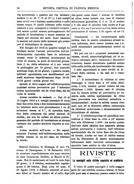 Rivista critica di clinica medica