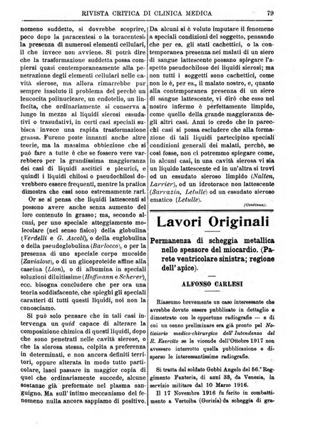 Rivista critica di clinica medica