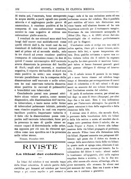 Rivista critica di clinica medica