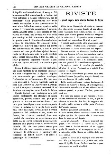 Rivista critica di clinica medica