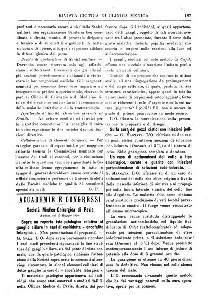 Rivista critica di clinica medica