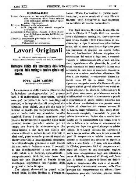 Rivista critica di clinica medica