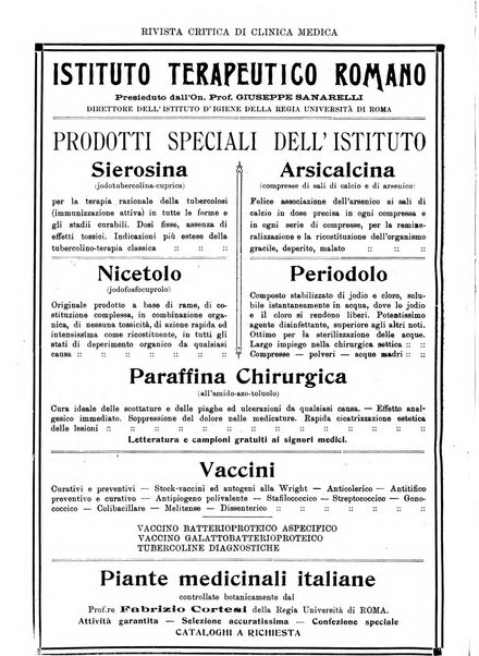 Rivista critica di clinica medica