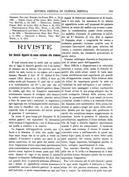 Rivista critica di clinica medica