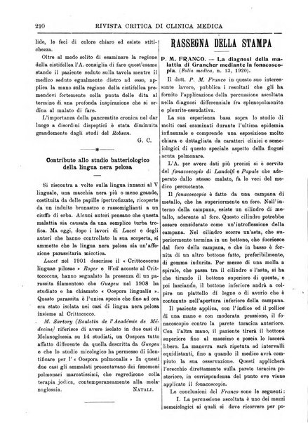 Rivista critica di clinica medica