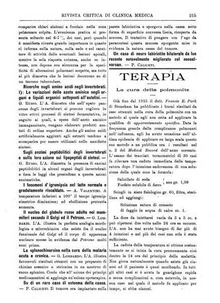 Rivista critica di clinica medica